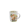 Porcelanowy kubek z napisem Happy Birthday, metalowym zaparzaczem i pokrywką w eleganckim pudełku prezentowym z kokardą – dorotea.pl