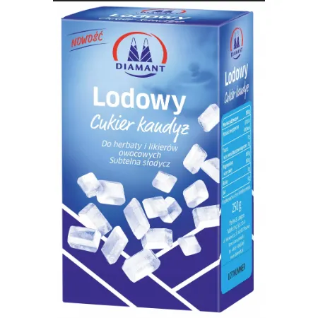 Duże, transparentne kryształy cukru lodowego (kandyzu) do dekoracyjnego słodzenia napojów – dorotea.pl